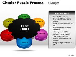 6 stages circular diagram puzzle 7