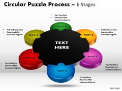 66325684 style puzzles circular 6 piece powerpoint presentation diagram infographic slide