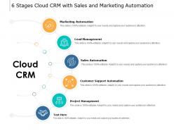 6 Stages Cloud CRM With Sales And Marketing Automation