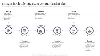 6 Stages For Developing Event Communication Plan
