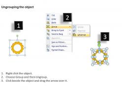 6 stages gears process powerpoint slides