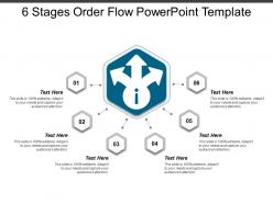 6 stages order flow powerpoint template