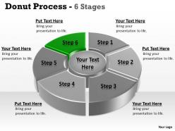 6 stages pie donut chart business statistics 3
