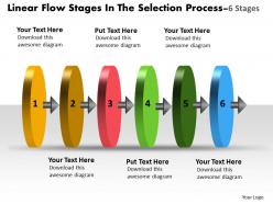 6 stages selection process flowchart slides powerpoint templates