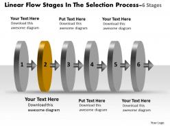 6 stages selection process flowchart slides powerpoint templates