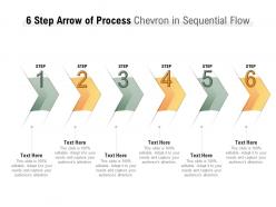6 Step Arrow Of Process Chevron In Sequential Flow