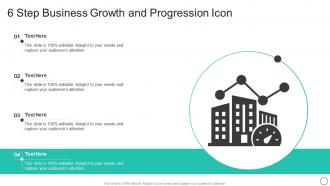6 Step Business Growth And Progression Icon