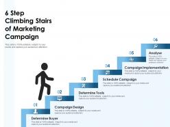 6 step climbing stairs of marketing campaign