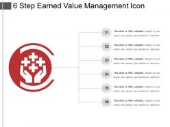 6 step earned value management icon