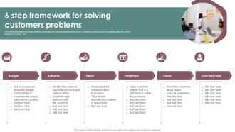 6 Step Framework For Solving Customers Problems