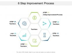 6 step improvement process ppt powerpoint presentation outline cpb