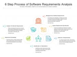 6 step process of software requirements analysis