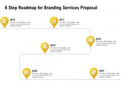 6 Step Roadmap For Branding Services Proposal Ppt Powerpoint Template