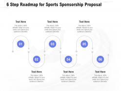 6 step roadmap for sports sponsorship proposal ppt powerpoint presentation file