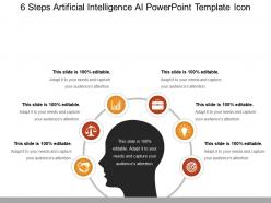 6 steps artificial intelligence ai powerpoint template icon powerpoint show