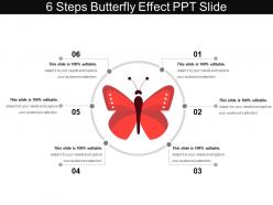 6 steps butterfly effect ppt slide