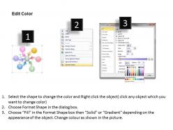 6 steps converging arrows to center point process software powerpoint templates