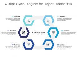 6 steps cycle diagram for project leader skills infographic template
