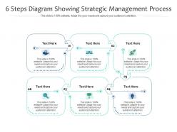 6 steps diagram showing strategic management process infographic template