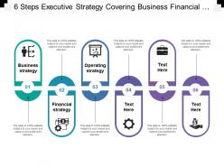 6 Steps Executive Strategy Covering Business Financial And Operational Strategy