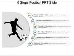 6 steps football ppt slide
