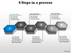 6 steps in a process hexagonal combs connected slides diagrams templates powerpoint info graphics
