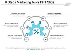 6 steps marketing tools ppt slide