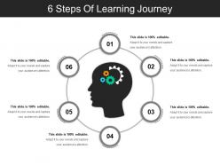 6 steps of learning journey powerpoint slide designs
