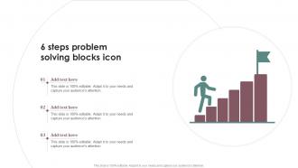 6 Steps Problem Solving Blocks Icon