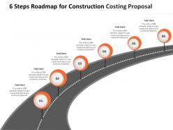 6 Steps Roadmap For Construction Costing Proposal Ppt Professional Introduction