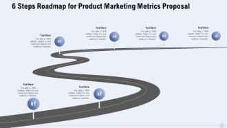 6 steps roadmap for product marketing metrics proposal ppt slides deck