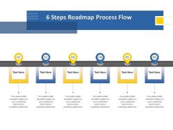 6 steps roadmap process flow m1248 ppt powerpoint presentation infographic template gridlines