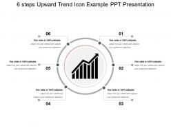 6 Steps Upward Trend Icon Example Ppt Presentation