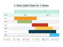 6 tasks gantt chart for 2 weeks