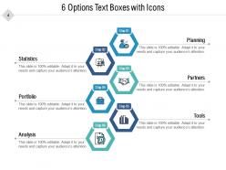 6 Text Boxes Planning Analysis Portfolio Marketing Solution Business
