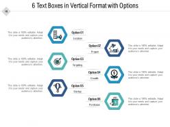 6 Text Boxes Planning Analysis Portfolio Marketing Solution Business