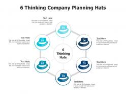 6 thinking company planning hats infographic template