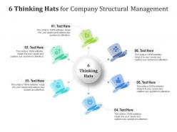 6 thinking hats for company structural management infographic template