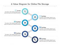 6 value diagram for online file storage infographic template