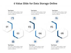 6 value slide for data storage online infographic template