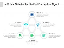 6 value slide for end to end encryption signal infographic template