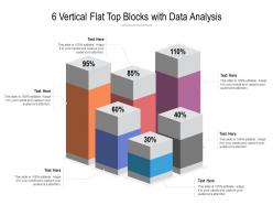 6 vertical flat top blocks with data analysis