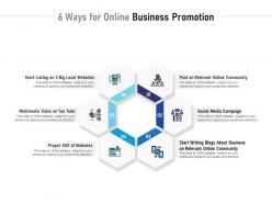 6 ways for online business promotion