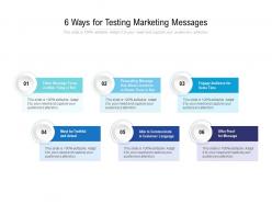 6 Ways For Testing Marketing Messages