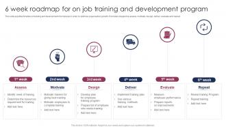 6 Week Roadmap For On Job Training And Development Program