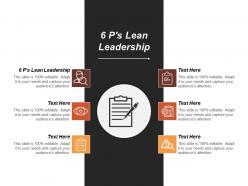 6ps lean leadership ppt powerpoint presentation gallery slide portrait cpb