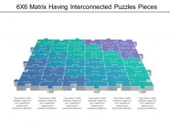 6x6 matrix having interconnected puzzles pieces
