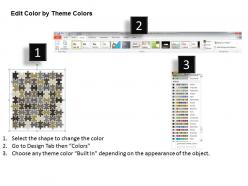 72 pieces 8x9 rectangular jigsaw puzzle matrix powerpoint templates 0812