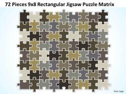 72 Pieces 9x8 Rectangular Jigsaw Puzzle Matrix Powerpoint templates 0812