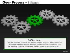 77 gears process 5 stages style 2 powerpoint slides and ppt templates